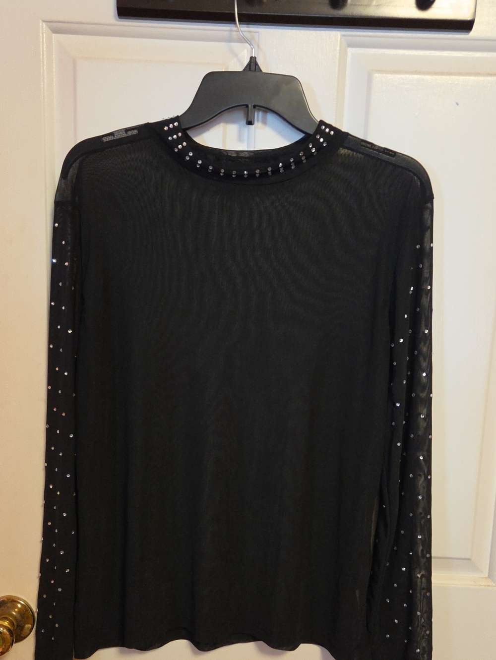 Sterling Kreek mesh rhinestone Top.